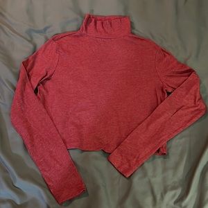 maroon turtleneck